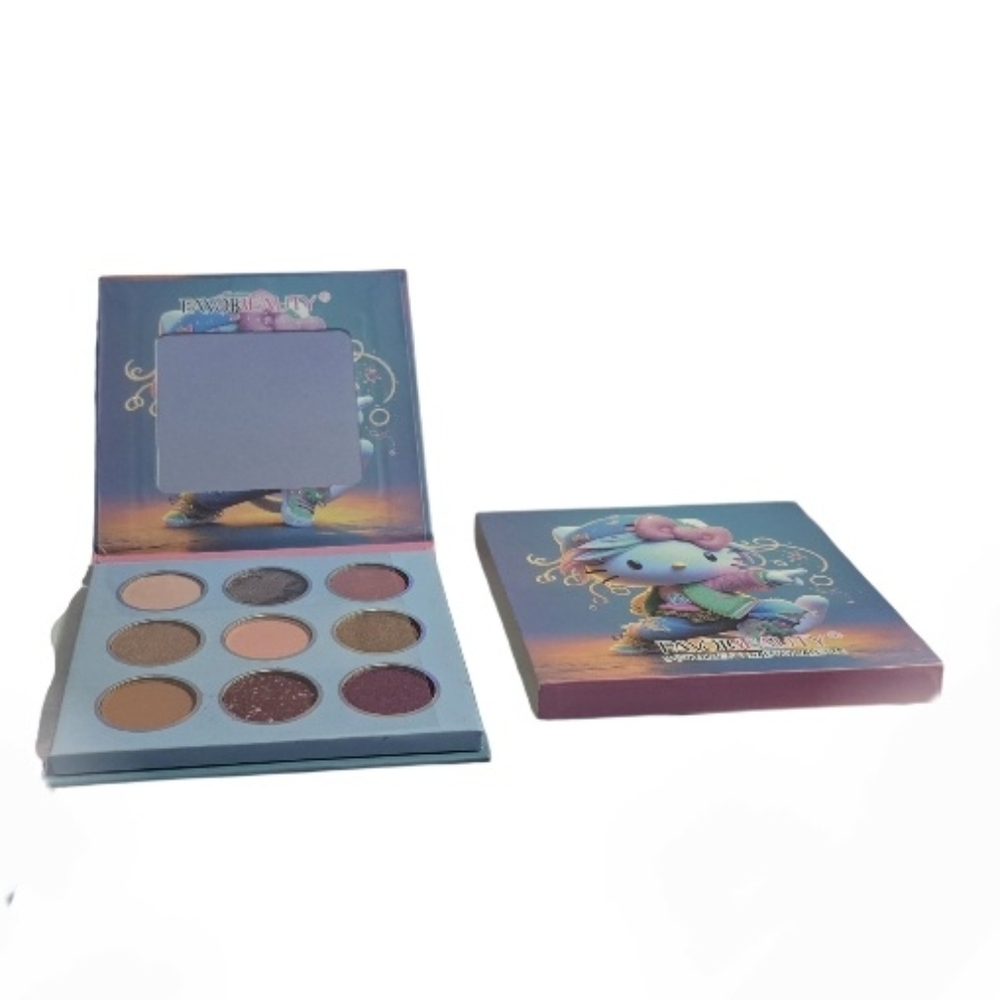 Hello Kitty Eyeshadow Palette - Pastel Blue Multi-Shade Makeup Palette